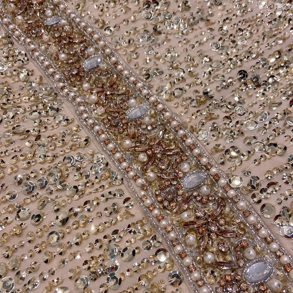 NWOT Mac Duggal gold cocktail midi dress - Picture 16 of 16